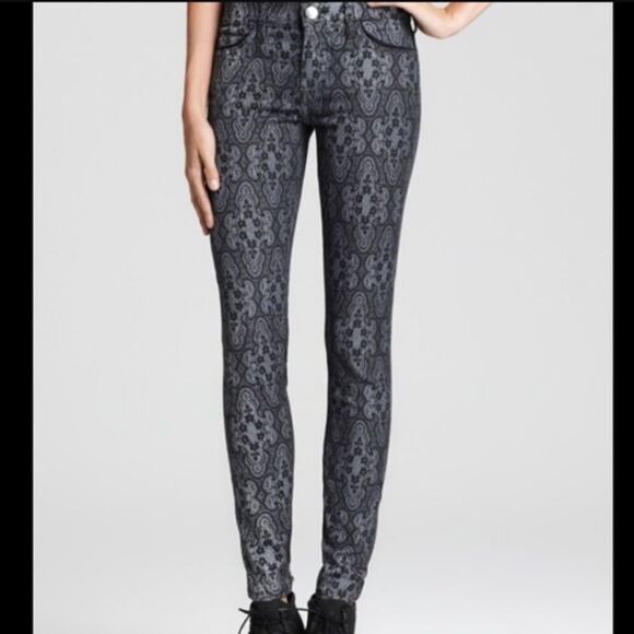 NWT Current Elliott The ankle skinny black antique jeans - Picture 1 of 11